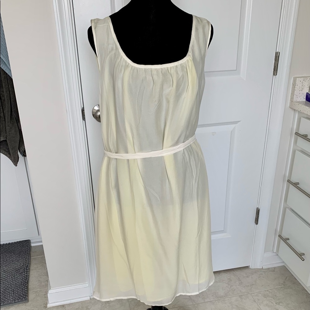 Shear off white flowy dress brand new
